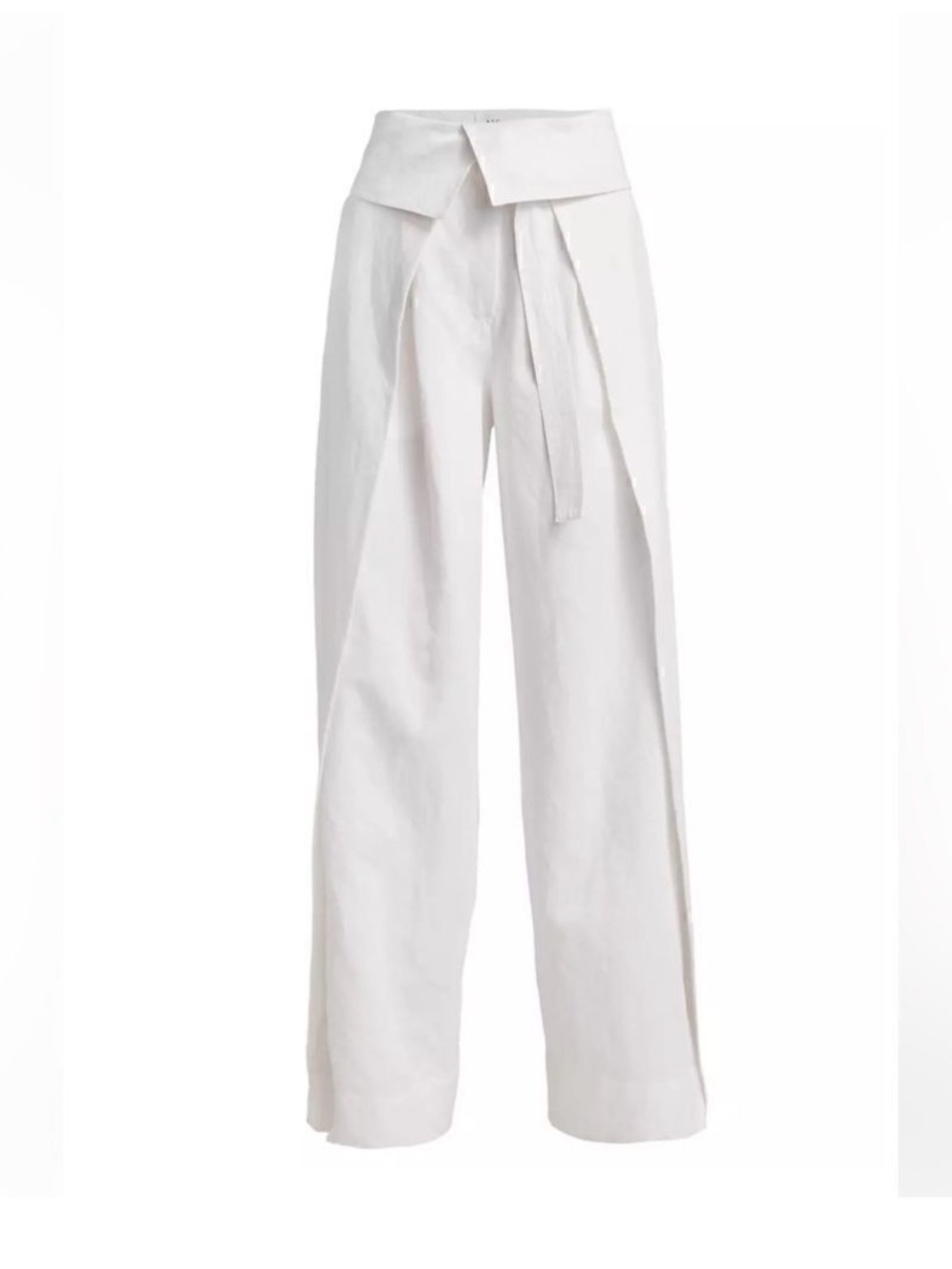ALC Emilio Wide-leg in White, Tie Waist Linen Blend Pants NWT $395